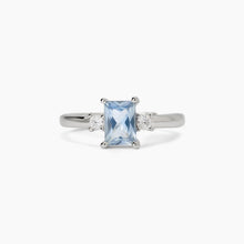 Cargar imagen en el visor de la galería, Anillo de mujer Mabina de plata con aguamarina 523364
