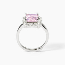 Cargar imagen en el visor de la galería, Anillo de mujer Mabina de plata con circonita rosa 523365

