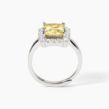 Cargar imagen en el visor de la galería, Anillo de mujer Mabina de plata con circonita Lemon 523366
