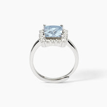 Carica l&#39;immagine nel visualizzatore di Gallery, Anello da donna in argento con acquamarina sintetica DESIDERIO INFINITO Mabina 523367
