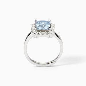 Anello da donna in argento con acquamarina sintetica DESIDERIO INFINITO Mabina 523367
