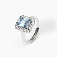 Carica l&#39;immagine nel visualizzatore di Gallery, Anello da donna in argento con acquamarina sintetica DESIDERIO INFINITO Mabina 523367
