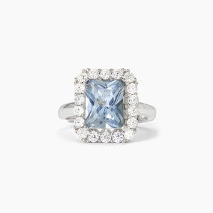 Anello da donna in argento con acquamarina sintetica DESIDERIO INFINITO Mabina 523367