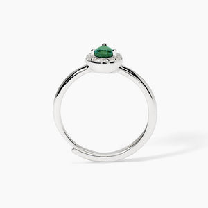 Anillo de mujer de plata con esmeralda sintética ¿COOL O RÉTRO? Mabina 523372