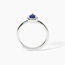 Cargar imagen en el visor de la galería, Anillo de mujer de plata con zafiro sintético ¿COOL O RÉTRO? Mabina 523374
