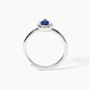 Anillo de mujer de plata con zafiro sintético ¿COOL O RÉTRO? Mabina 523374