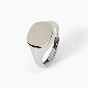 Women's chevalier ring in rhodium-plated silver NOBILE Mabina 523376