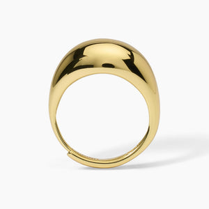 Women's chevalier ring in golden silver NICOLE Mabina 523378