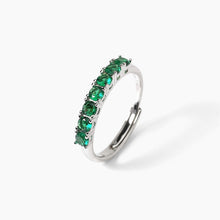 Load image into Gallery viewer, SOIRÉE Mabina 523386 silver women&#39;s ring with synthetic emeralds
