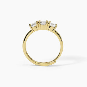 Anello da donna in argento dorato con zirconi TRILOGY Mabina 523388