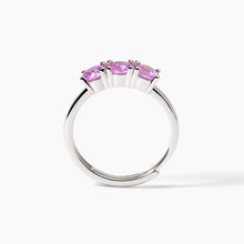 Cargar imagen en el visor de la galería, Anillo de mujer en plata rodiada con turmalina sintética TRILOGY Mabina 523393
