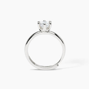 Anillo de mujer de plata con circonita SOLITAIRE Mabina 523394