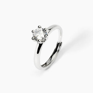 Anillo de mujer de plata con circonita SOLITAIRE Mabina 523394