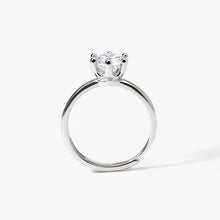 Cargar imagen en el visor de la galería, Anillo de mujer en plata rodiada con circonita SOLITAIRE Mabina 523395

