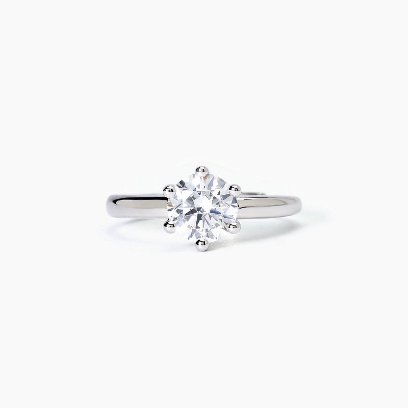 Anillo de mujer en plata rodiada con circonita SOLITAIRE Mabina 523395