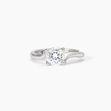 Carica l&#39;immagine nel visualizzatore di Gallery, Anello da donna solitario in argento abbraccio con zircone SOLITAIRE Mabina 523399
