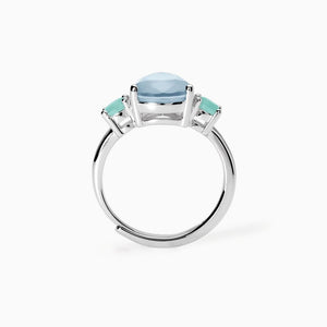 Anello da donna con fusion stone azzurro SANTORINI Mabina 523422