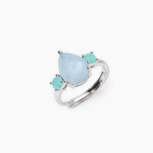 Carica l&#39;immagine nel visualizzatore di Gallery, Anello da donna con fusion stone azzurro SANTORINI Mabina 523422
