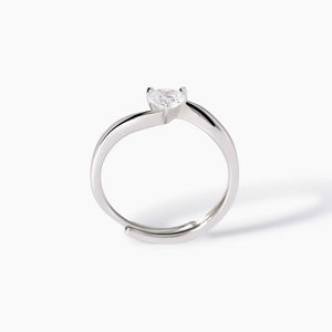 Anello da donna in argento con zircone cuore Beato tra le Donne Mabina 523429