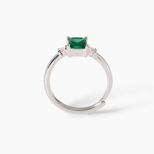 Anello da donna in argento con smeraldo sintetico Battito Mabina 523432