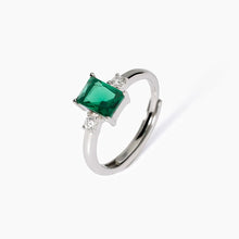 Carica l&#39;immagine nel visualizzatore di Gallery, Anello da donna in argento con smeraldo sintetico Battito Mabina 523432
