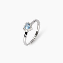 Carica l&#39;immagine nel visualizzatore di Gallery, Anello da donna con acquamarina sintetica Love Affair Mabina 523448
