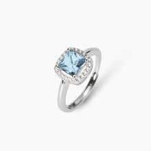 Carica l&#39;immagine nel visualizzatore di Gallery, Anello da donna in argento con acquamarina sintetica Cool or Rétro? Mabina 523450
