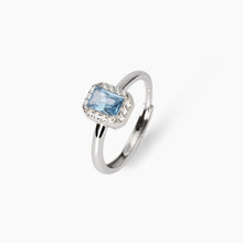 Cargar imagen en el visor de la galería, Anello da donna in argento con acquamarina Cool or Rétro? Mabina 523452
