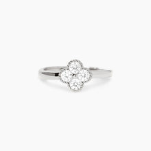 Carica l&#39;immagine nel visualizzatore di Gallery, Anello da donna in argento con fiore in zirconi Jasmine Mabina 523453

