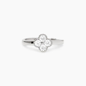 Anello da donna in argento con fiore in zirconi Jasmine Mabina 523453