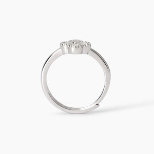 Anello da donna in argento con fiore in zirconi Jasmine Mabina 523453