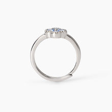 Carica l&#39;immagine nel visualizzatore di Gallery, Anello da donna in argento con fiore azzurro Jasmine Mabina 523455
