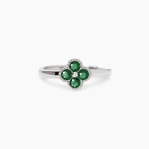 Anello da donna in argento con fiore verde Jasmine Mabina 523456