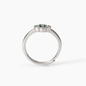 Anello da donna in argento con fiore verde Jasmine Mabina 523456