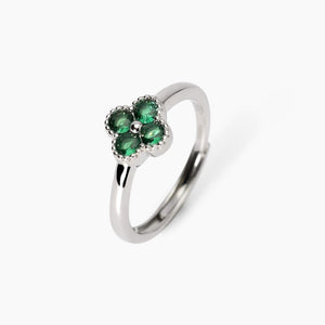 Anello da donna in argento con fiore verde Jasmine Mabina 523456