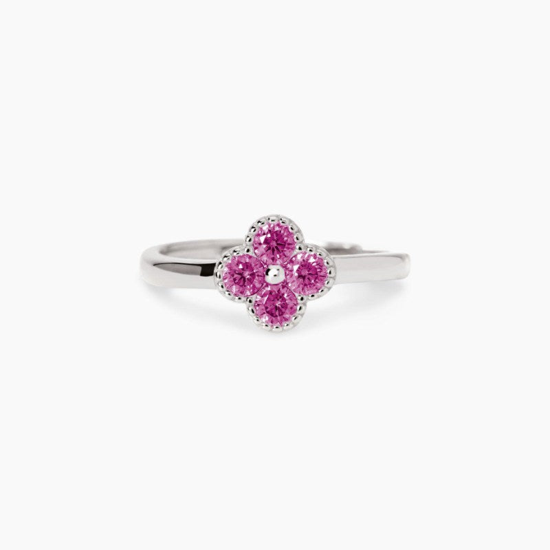Anello da donna in argento con fiore rosa Jasmine Mabina 523457