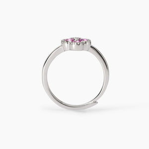 Anello da donna in argento con fiore rosa Jasmine Mabina 523457