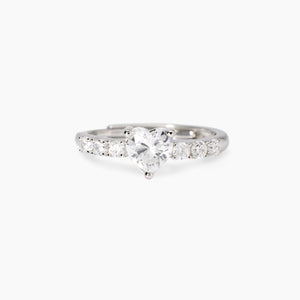 Anello da donna in argento con cuore in zirconi Rouge Mabina 523461