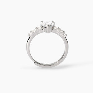 Anello da donna in argento con cuore in zirconi Rouge Mabina 523461