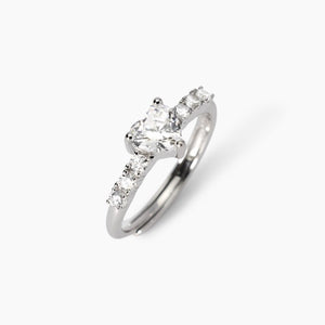 Anello da donna in argento con cuore in zirconi Rouge Mabina 523461