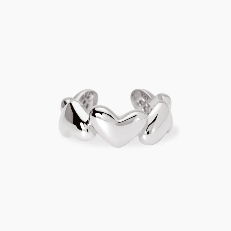 Anello da donna in argento con cuori in argento Capogiro Mabina 523466