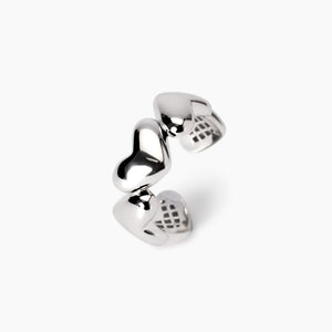 Anello da donna in argento con cuori in argento Capogiro Mabina 523466