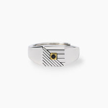 Cargar imagen en el visor de la galería, Anello da uomo in argento chevalier Geometrico Mabina 523475

