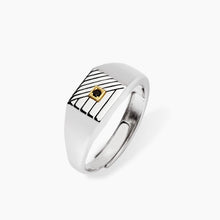 Cargar imagen en el visor de la galería, Anello da uomo in argento chevalier Geometrico Mabina 523475
