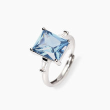 Carica l&#39;immagine nel visualizzatore di Gallery, Anello da donna in argento con acquamarina sintetica BATTITO Mabina 523488
