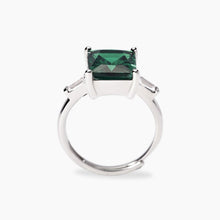 Cargar imagen en el visor de la galería, Anello da donna in argento con smeraldo sintetico BATTITO Mabina 523490
