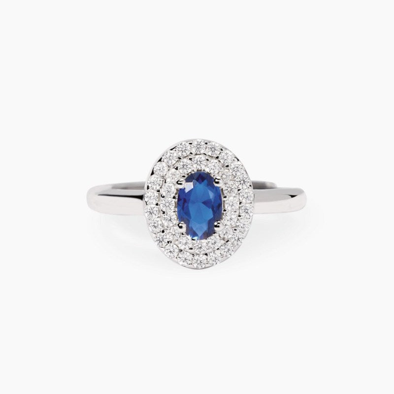 Anello da donna in argento con zaffiro sintetico VITTORIA Mbina 523492