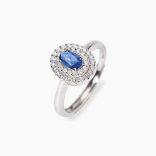 Cargar imagen en el visor de la galería, Anello da donna in argento con zaffiro sintetico VITTORIA Mbina 523492
