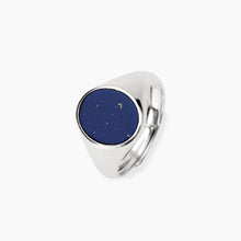 Load image into Gallery viewer, Anello da uomo ovale in argento e lapis KINGSTONE Mabina 523497
