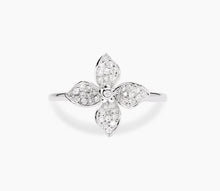 Carica l'immagine nel visualizzatore di Gallery, Anello in argento con fiore in zirconi FIORE MIO 523519
